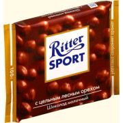 2226 Ritter sport мол. с дробленным орехом 100 г*12шт